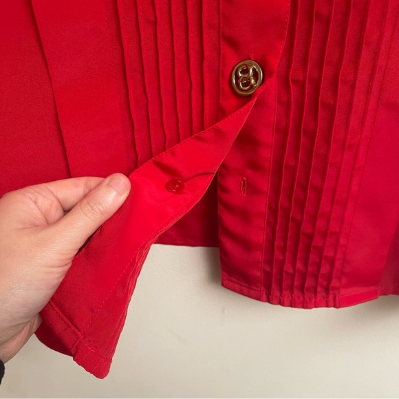 Worthington Vintage Red Blouse - Picture 4 of 14